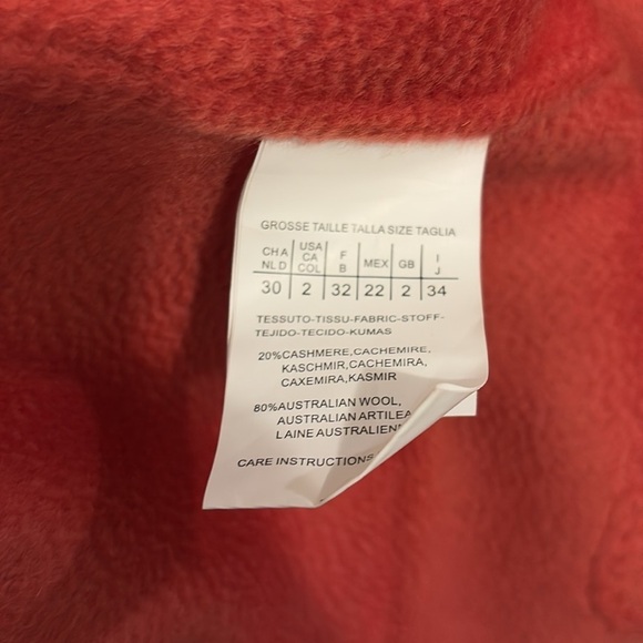 PISSENLIT Red The Classic Wrap Coat Size 2 - Picture 7 of 8